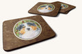 Hand-illustrated Australian Shepherd Foam Coasters Set
