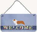 Hand-illustrated Australian Shepherd Welcome Aluminum Sign