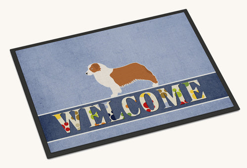 Hand-illustrated Australian Shepherd Welcome Doormat