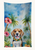 Hand-illustrated Beagle Luau Kitchen Towel