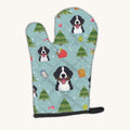 Hand-illustrated Bernese Mountain Dog Christmas Oven Mitt
