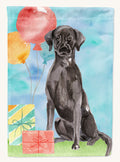 Hand-illustrated Black Labrador Happy Birthday House Flag