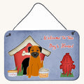 Hand-illustrated Border Terrier Dog House Aluminum Sign