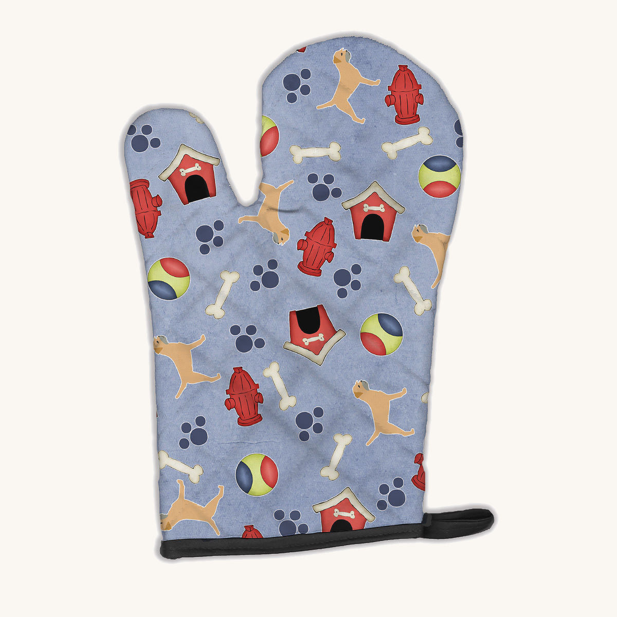 Hand-illustrated Border Terrier Dog House Oven Mitt