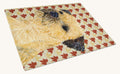 Hand-illustrated Border Terrier Fall Leaves Glass Cutting Board