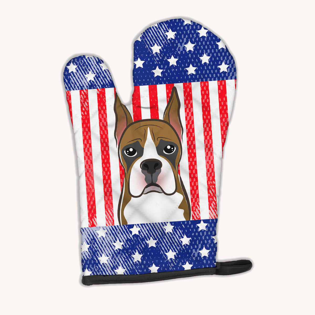 Hand-illustrated Boxer American Flag Oven Mitt