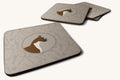 Hand-illustrated Boxer in the Kitchen Coaster Set