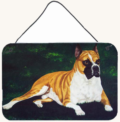 Hand-illustrated Boxer Portrait Metal Sign