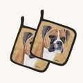 Hand-illustrated Boxer Wipe Your Paws Pot Holders