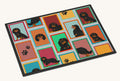 Hand-illustrated Cavalier Spaniel Black and Tan Doormat