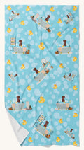 Hand-illustrated Chocolate Labrador Bath Towel