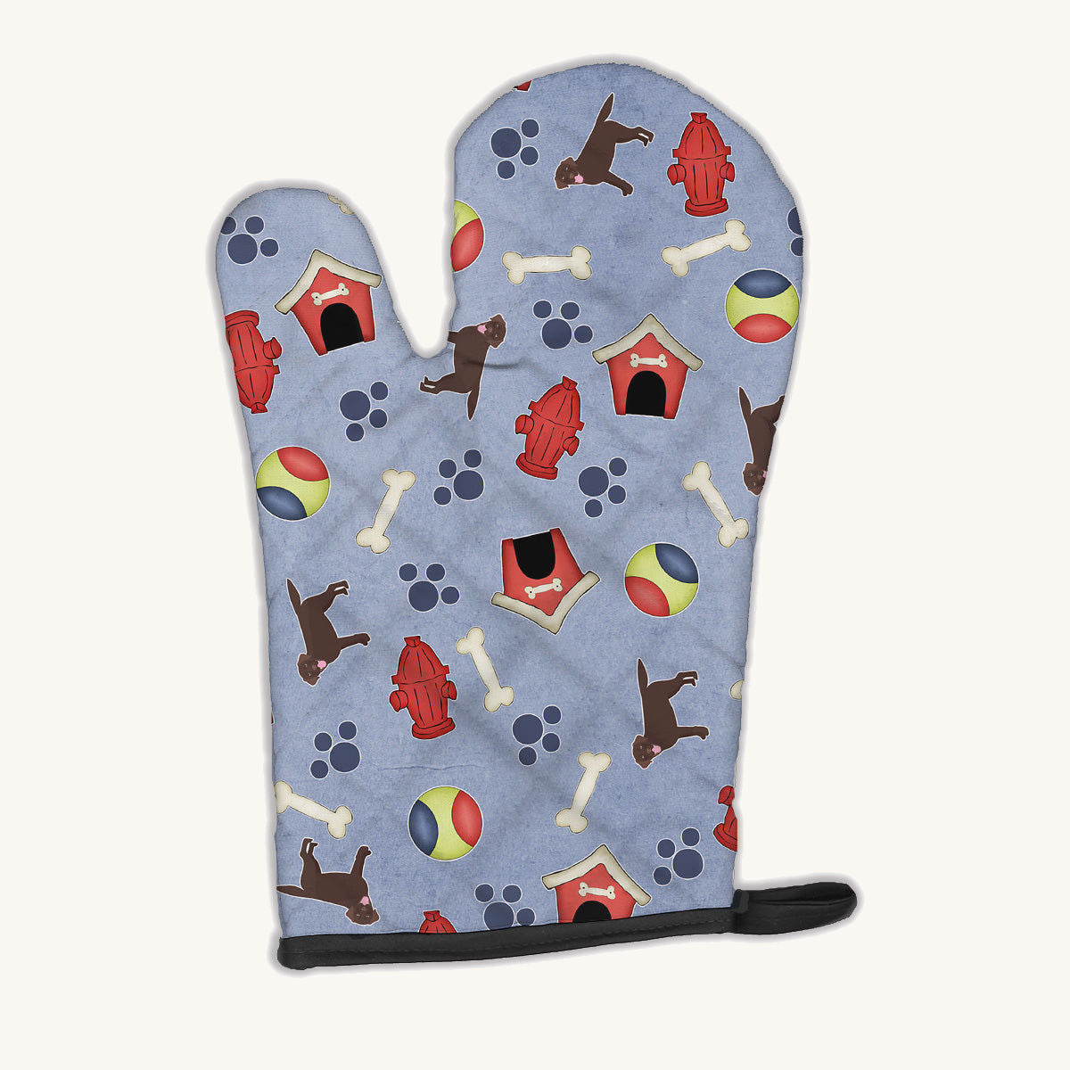 Hand-illustrated Chocolate Labrador Oven Mitt