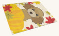 Hand-illustrated Chocolate Poodle Thanksgiving Glass Cutting Board
