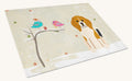 Hand-illustrated Christmas Presents Between Friends Beagle Glass Cutting Board