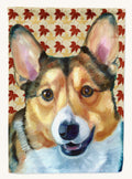 Hand-illustrated Corgi Fall Leaves Garden Flag