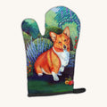 Hand-illustrated Corgi Kitchen Oven Mitt
