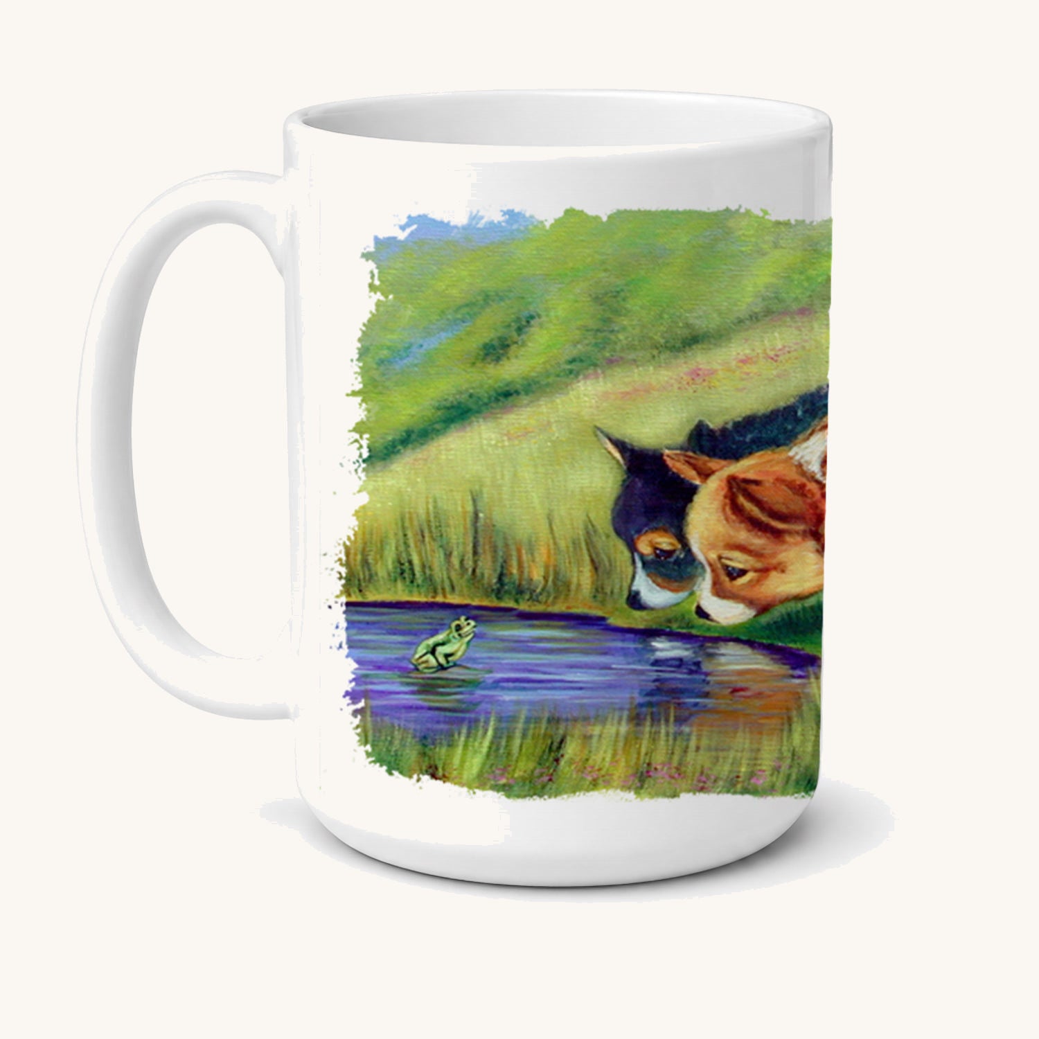 Hand-illustrated Corgi Portrait Ceramic Coffee Mug