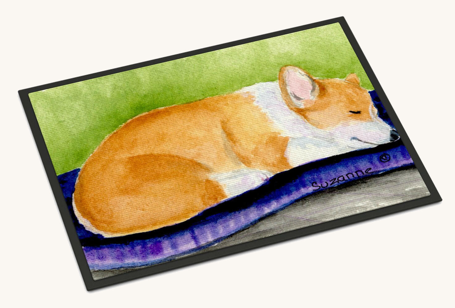 Hand-illustrated Corgi Portrait Doormat