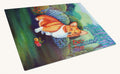 Hand-illustrated Corgi Portrait Glass Cutting Board