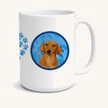 Hand-illustrated Dachshund Longhair Ceramic Coffee Mug