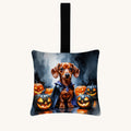 Hand-illustrated Dachshund Puppy Halloween Hanging Ornament