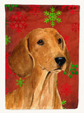 Hand-illustrated Dachshund Snowflake Holiday Canvas Wall Art