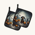 Hand-illustrated Dachshund Spooky Halloween Pot Holders