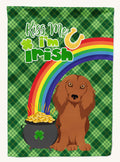 Hand-illustrated Dachshund St. Patrick's Day Garden Flag