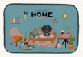 Hand-illustrated Dachshund Sweet Home Dish Drying Mat