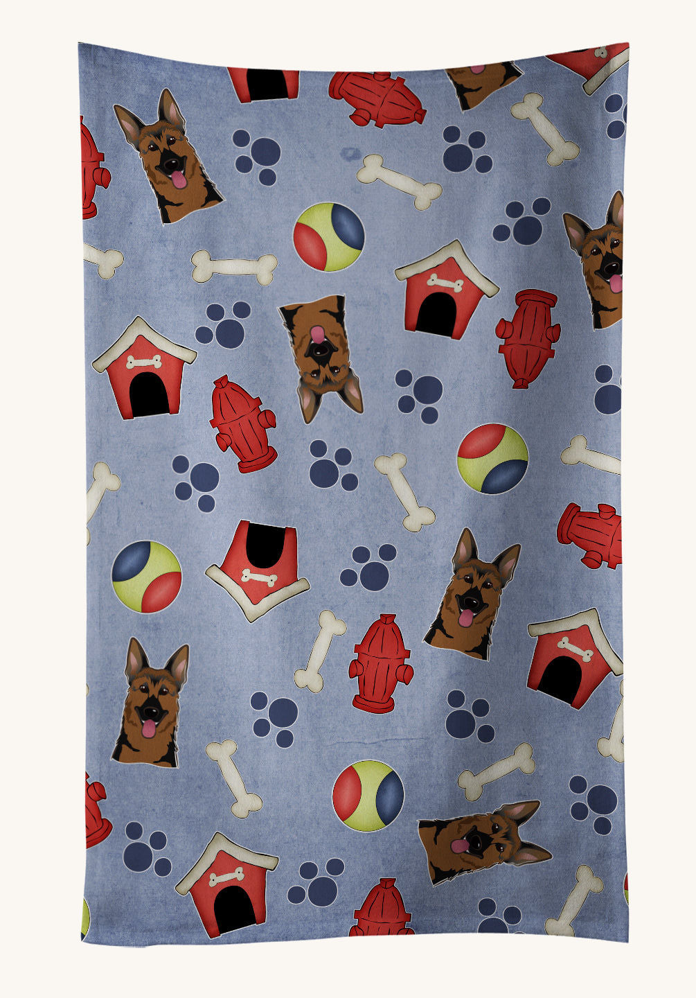 Hand-illustrated Dog House Collection German Shepherd Kitchen Towel