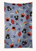 Hand-illustrated French Bulldog Black Kitchen Towel