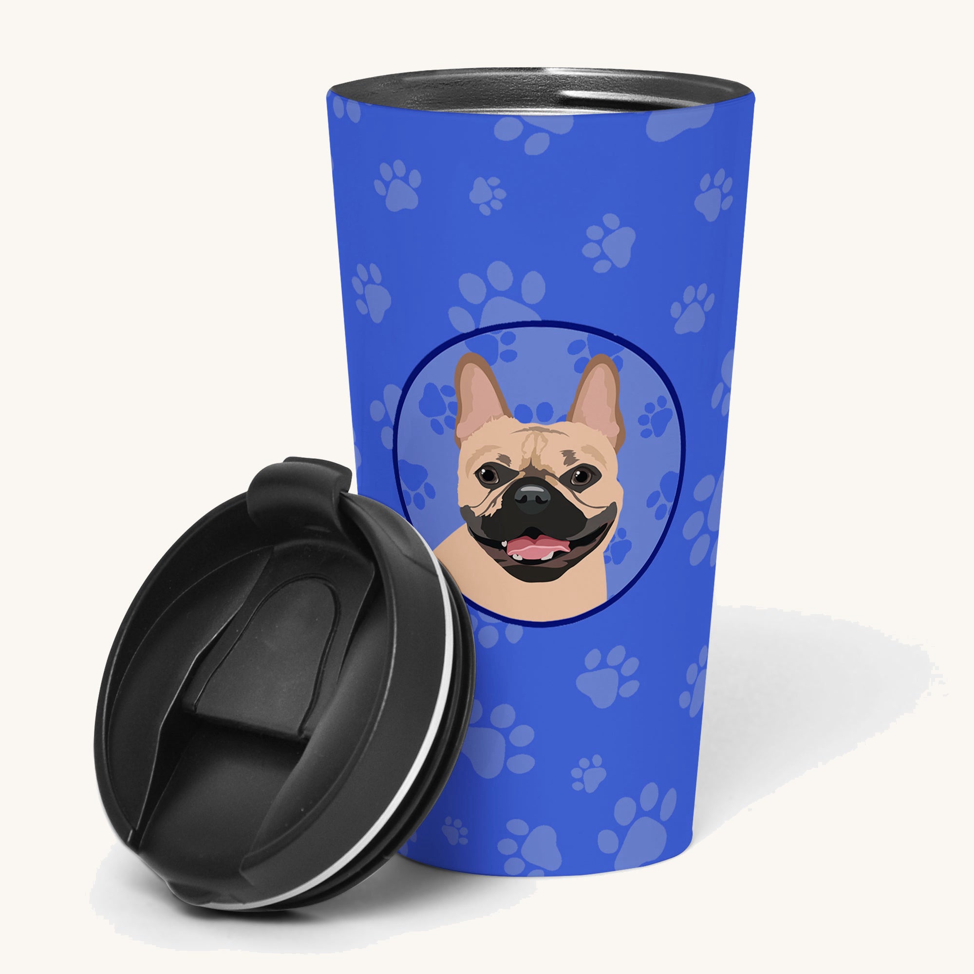 Hand-illustrated French Bulldog Fawn Insulated Tumbler