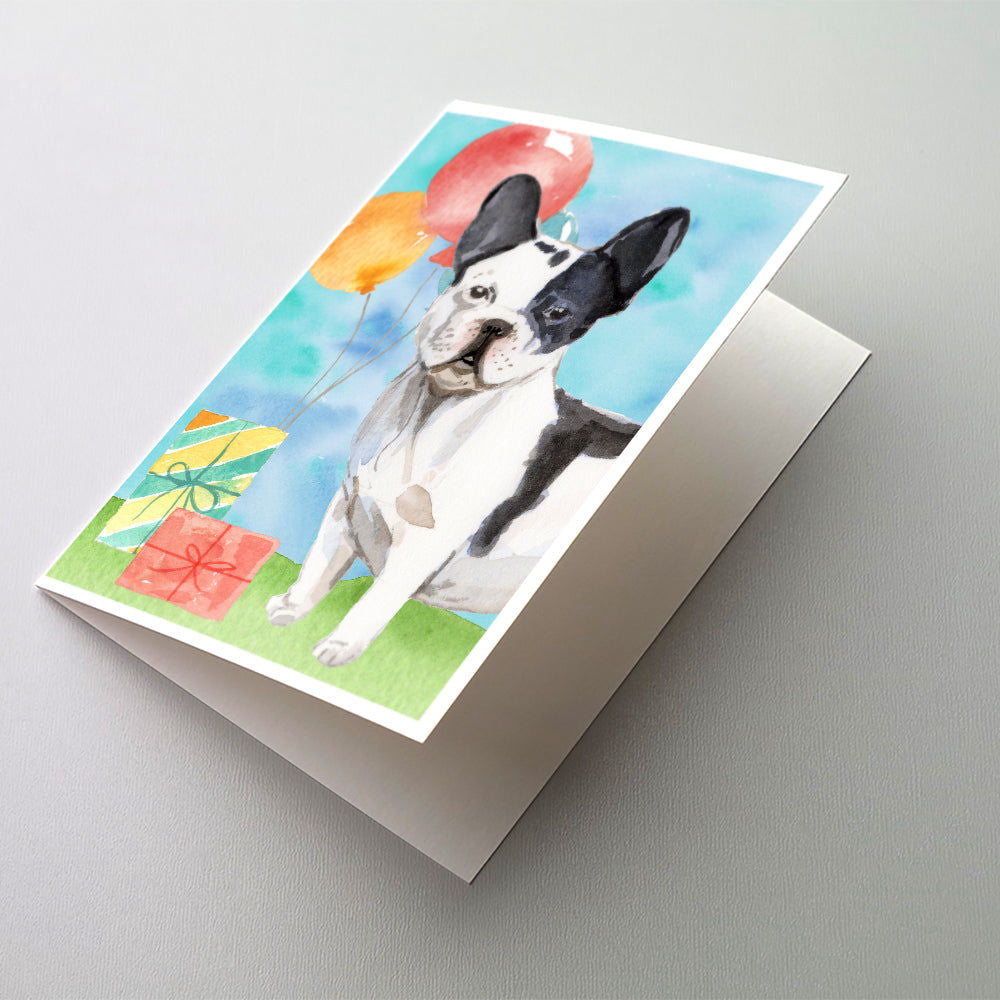 Hand-illustrated French Bulldog Happy Birthday Greeting Cards
