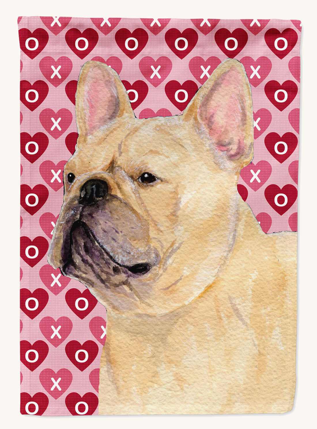 Hand-illustrated French Bulldog Hearts Love Valentine's Wall Art