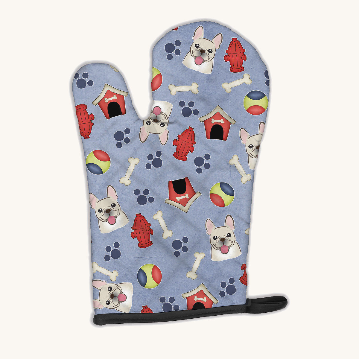 Hand-illustrated French Bulldog Oven Mitt