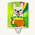 Hand-illustrated French Bulldog St. Patrick's Day Ceramic Night Light