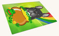 Hand-illustrated French Bulldog St. Patrick's Day Glass Cutting Board