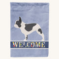 Hand-illustrated French Bulldog Welcome House Flag