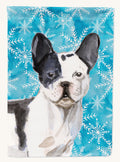 Hand-illustrated French Bulldog Winter Garden Flag