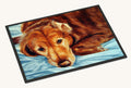 Hand-illustrated Golden Retriever Amberson Portrait Doormat