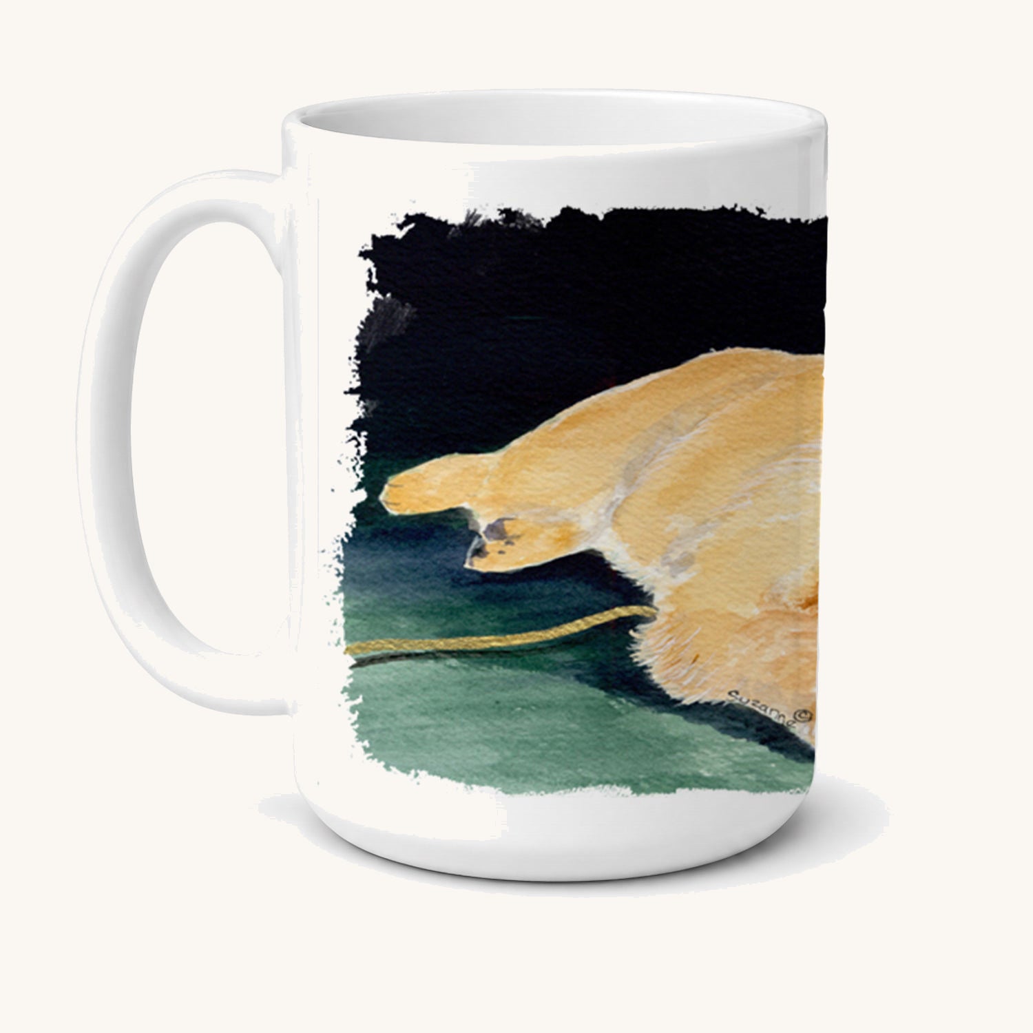 Hand-illustrated Golden Retriever Ceramic Coffee Mug