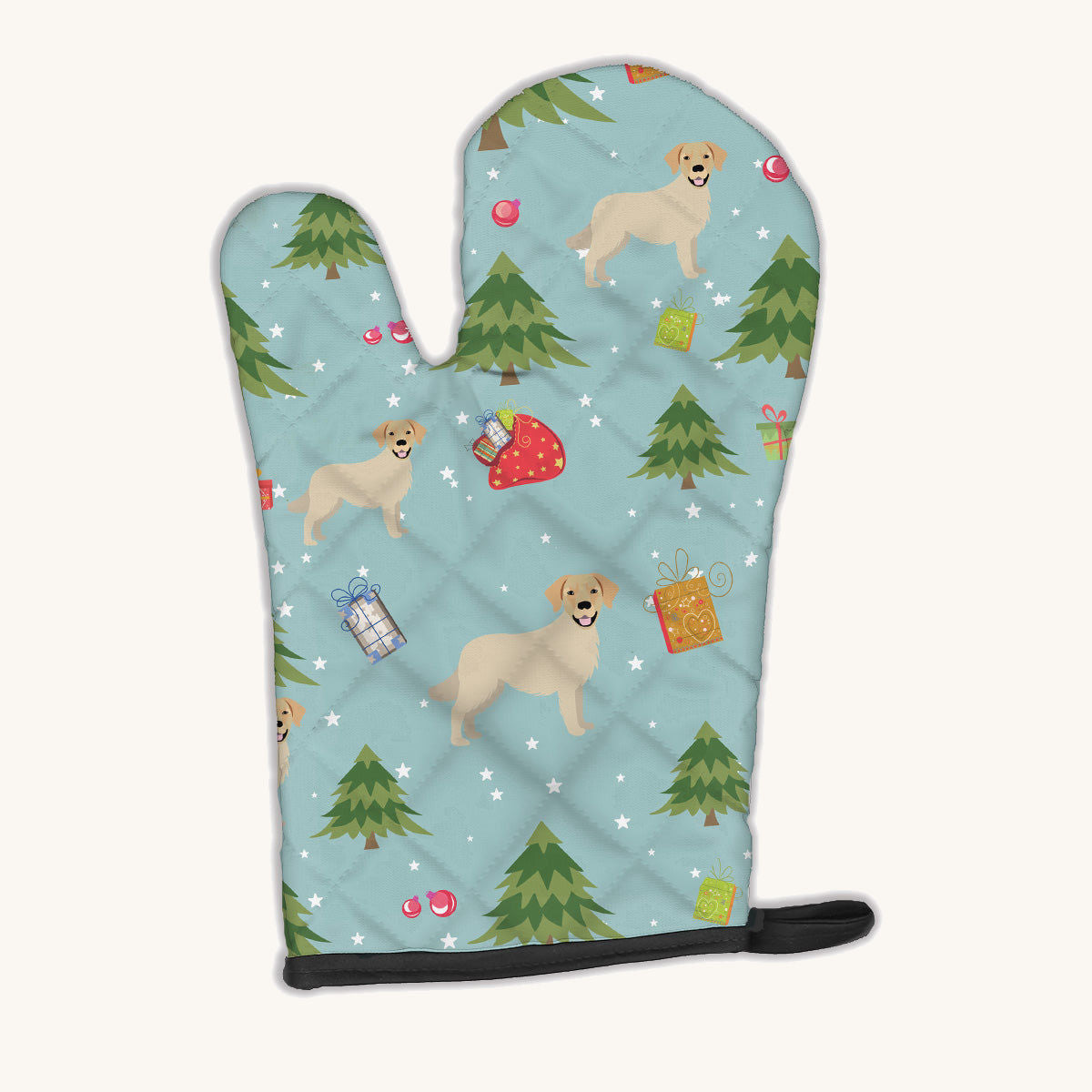 Hand-illustrated Golden Retriever Christmas Oven Mitt