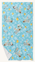 Hand-illustrated Golden Retriever Cream Bath Towel