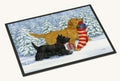 Hand-illustrated Golden Retriever Keep Up There Scottie Doormat