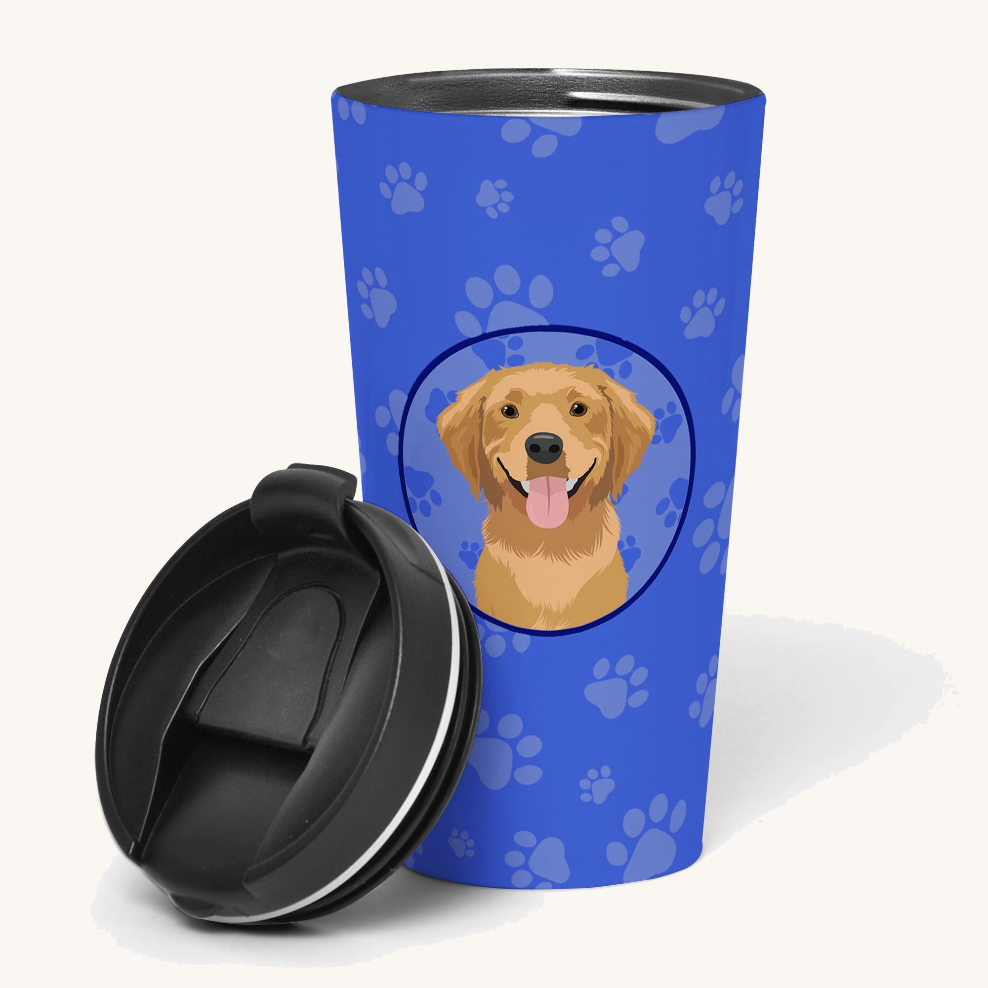 Hand-illustrated Golden Retriever Red Insulated Tumbler