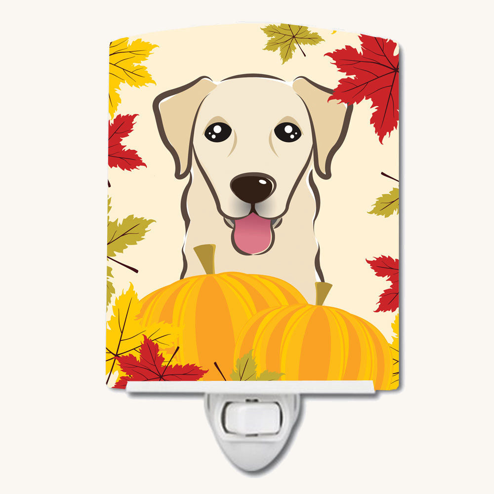 Hand-illustrated Golden Retriever Thanksgiving Ceramic Night Light