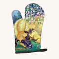 Hand-illustrated Great Dane and Puppy Oven Mitt