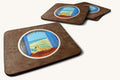 Hand-illustrated Great Dane Foam Coasters