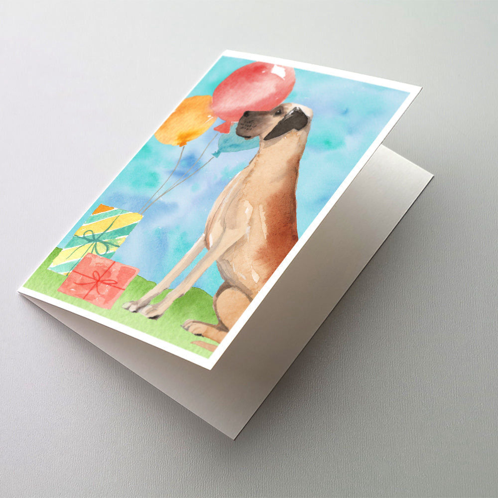 Hand-illustrated Great Dane Happy Birthday Greeting Cards