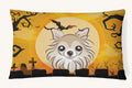 Hand-illustrated Halloween Chihuahua Canvas Throw Pillow